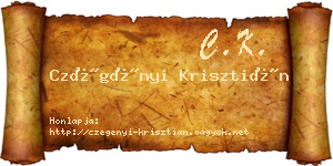 Czégényi Krisztián névjegykártya