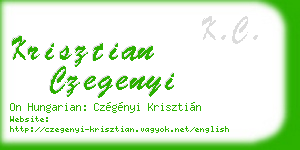 krisztian czegenyi business card